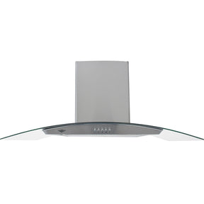 Campana Extractora Cocina 900mm Cristal Templado Acero Inox