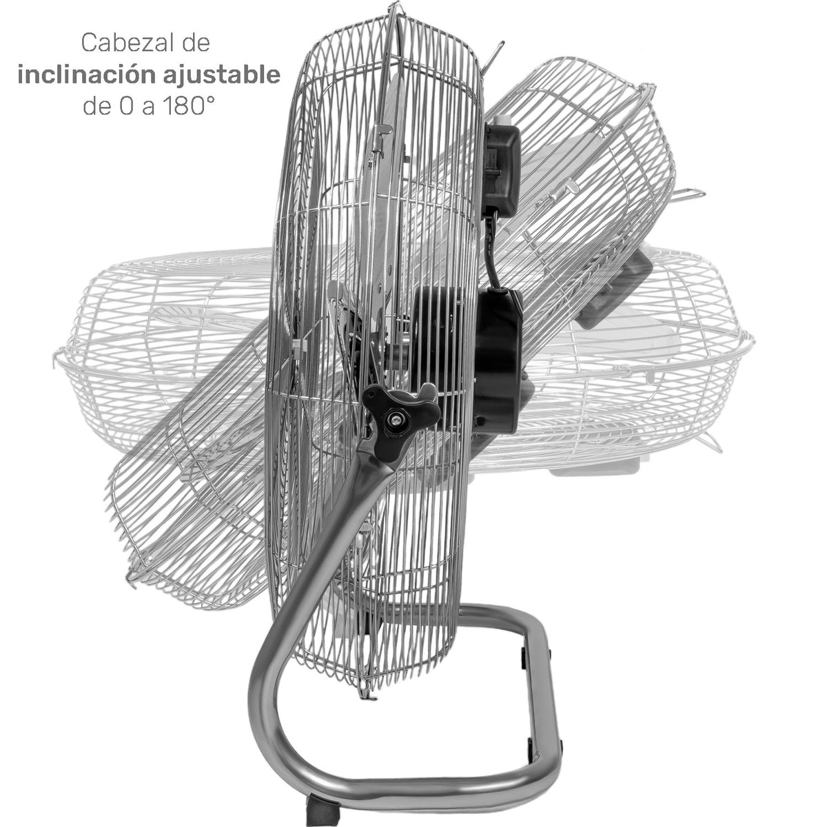 Ventilador De Piso Pared 23' Gris 3 Aspas Metal Potente Casa