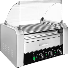 Maquina Hot Dogs Compartimiento Pan 16 Salchichas 9 Rodillos