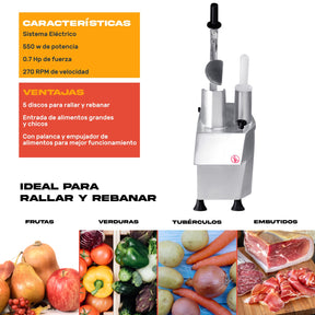 Procesador Rebanador De Alimetos Industrial 550w