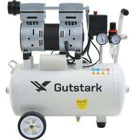 Compresor de Aire Silencioso 25L Electrico 116 PSI Portatil 1Hp 2 Pistones 1680RPM