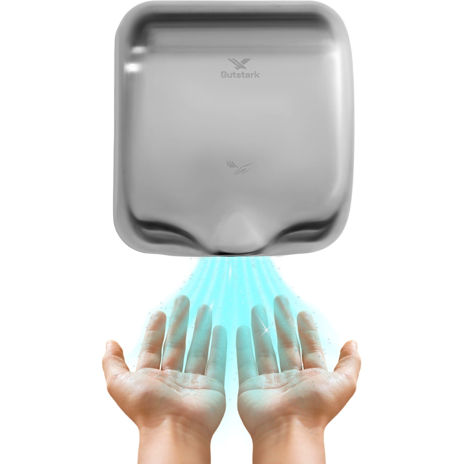 Secador Manos Potente Acero Inox Automatico Bajo Consumo Color Gris