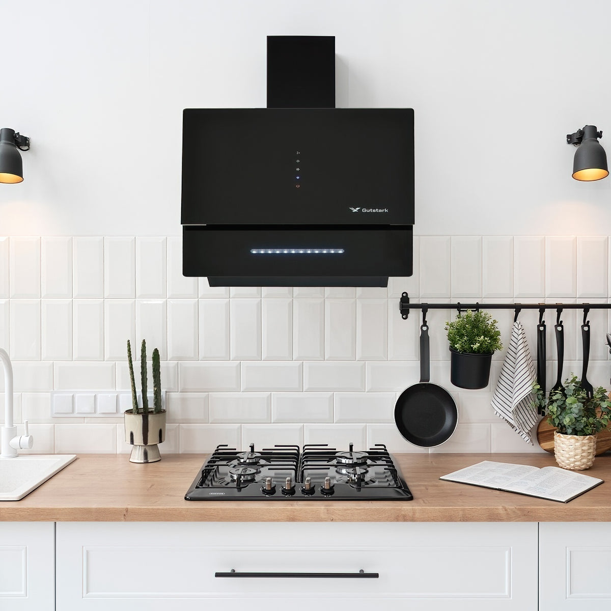 Campana Extractor Tactil Touch Purificador 60 Cm Cristal Templado