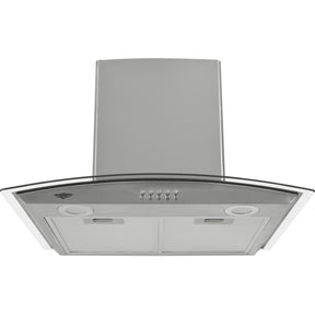 Campana Extractora 600mm Cocina Cristal Templado Acero Inox