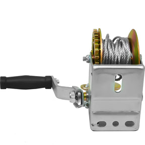 Malacate Winch Con Manivela 300 Kg Cable Acero 6.5m