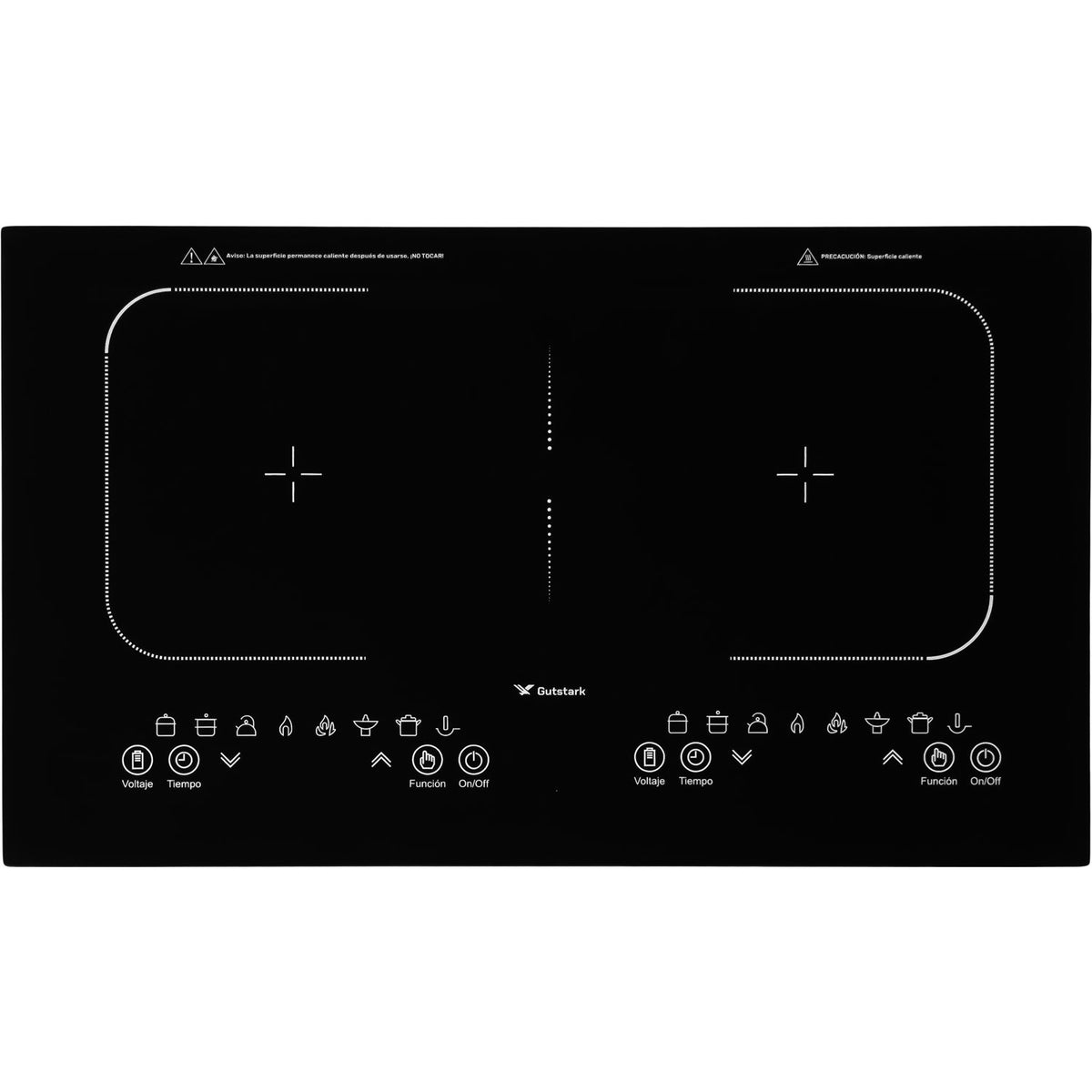 Parrilla Induccion Electrica 2 Zonas 270° 2000w Tactil