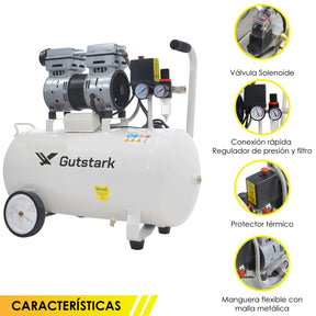 Compresor Aire Electrico Tanque Portatil 50 L 127v 750w 1hp