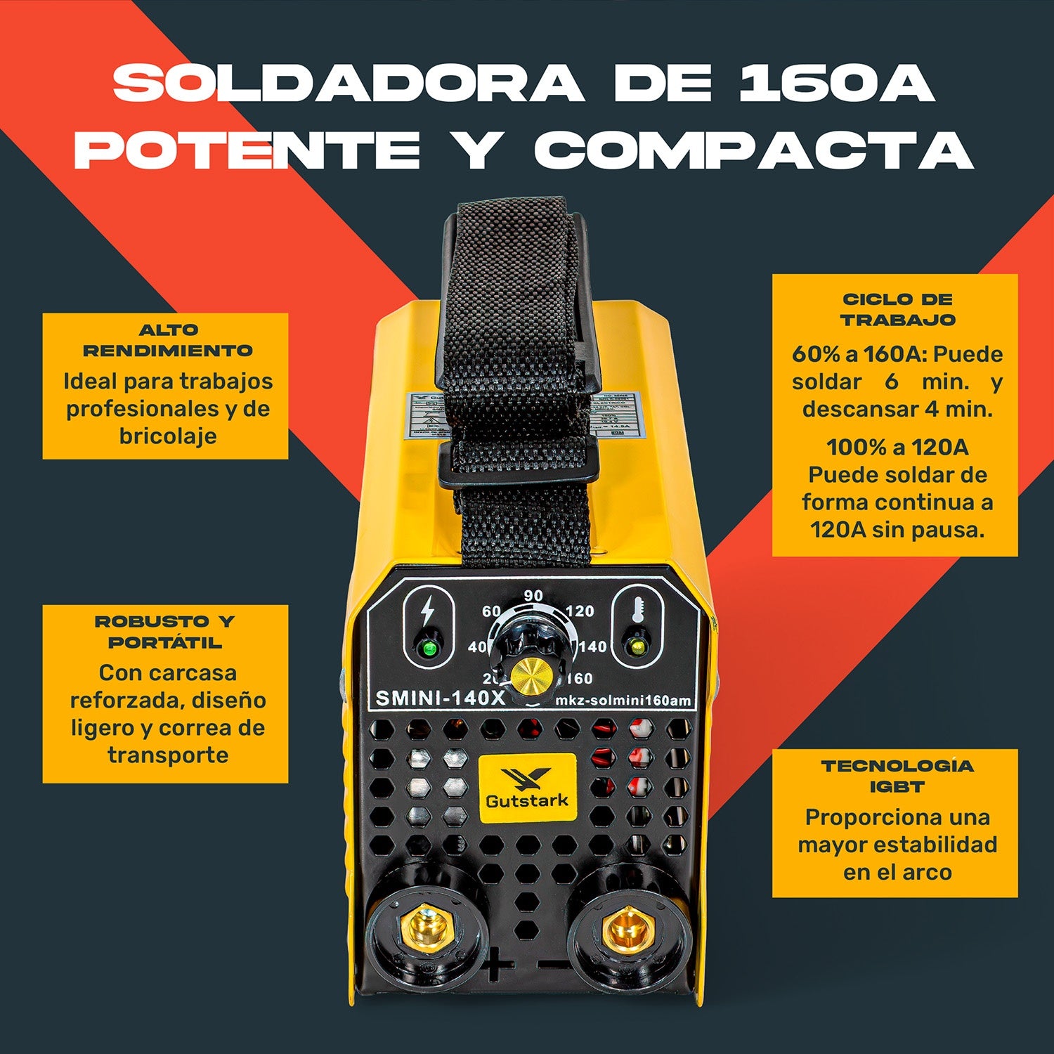 Soldadora 160amp Inverter Igbt 110v Profesional