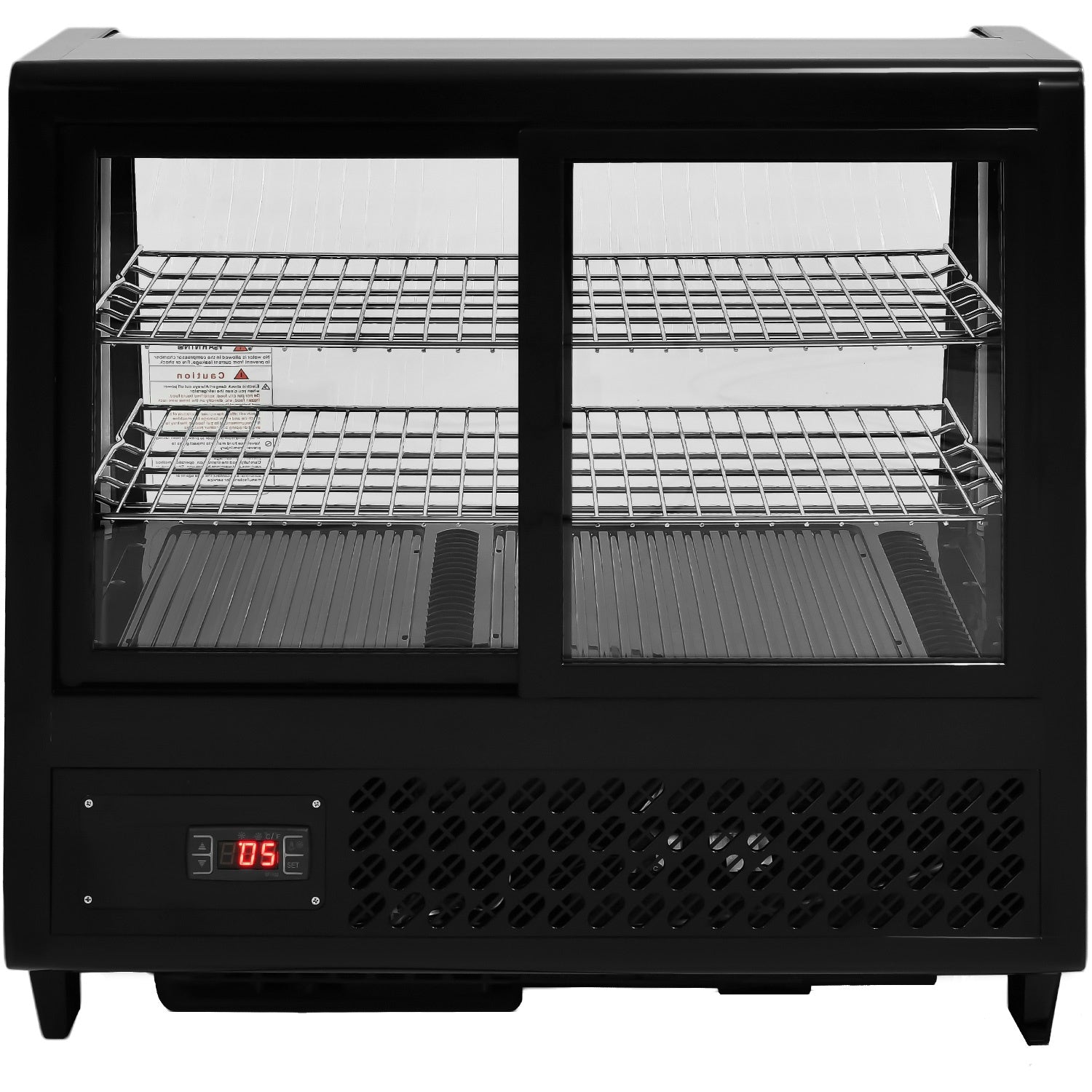 Vitrina Gutstark 110V Refrigerador Sobre Mostardor Vidrio Templado Curvo