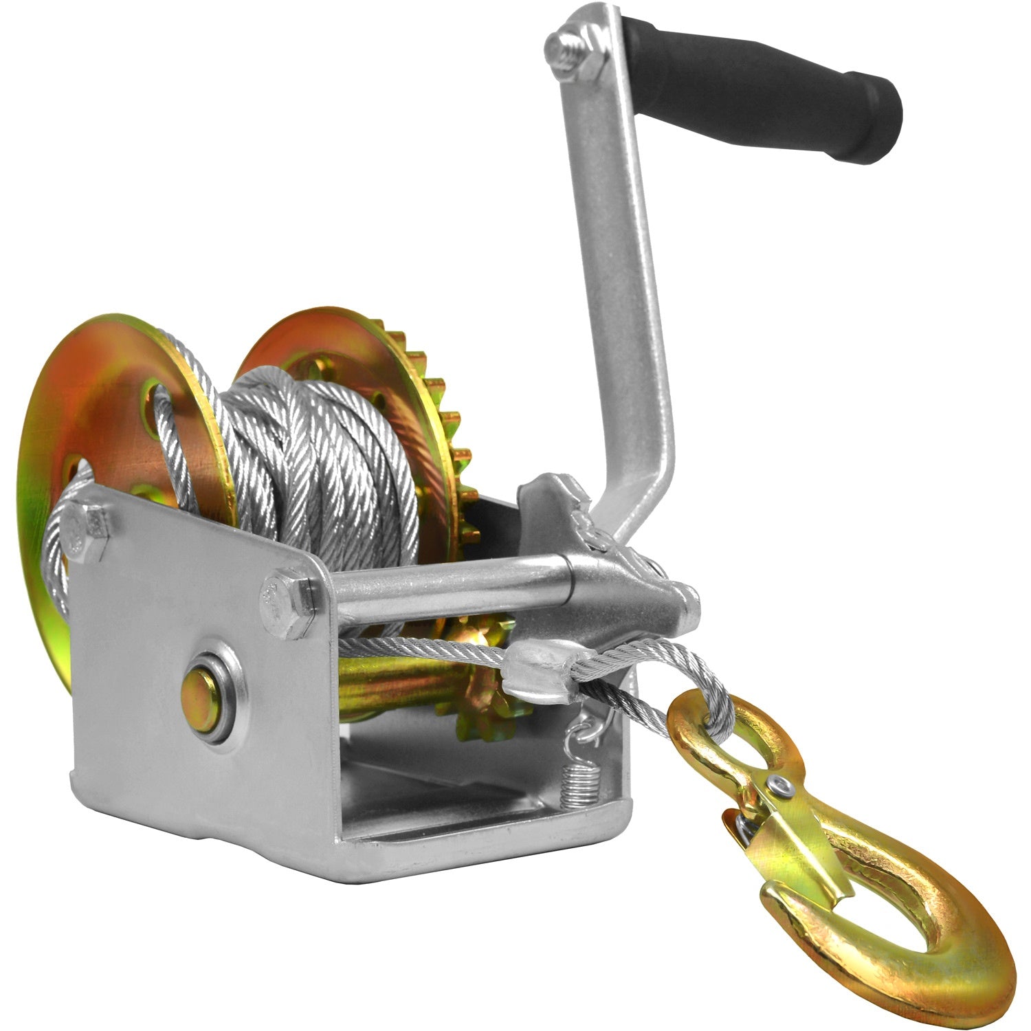 Malacate Winch Con Manivela 300 Kg Cable Acero 6.5m