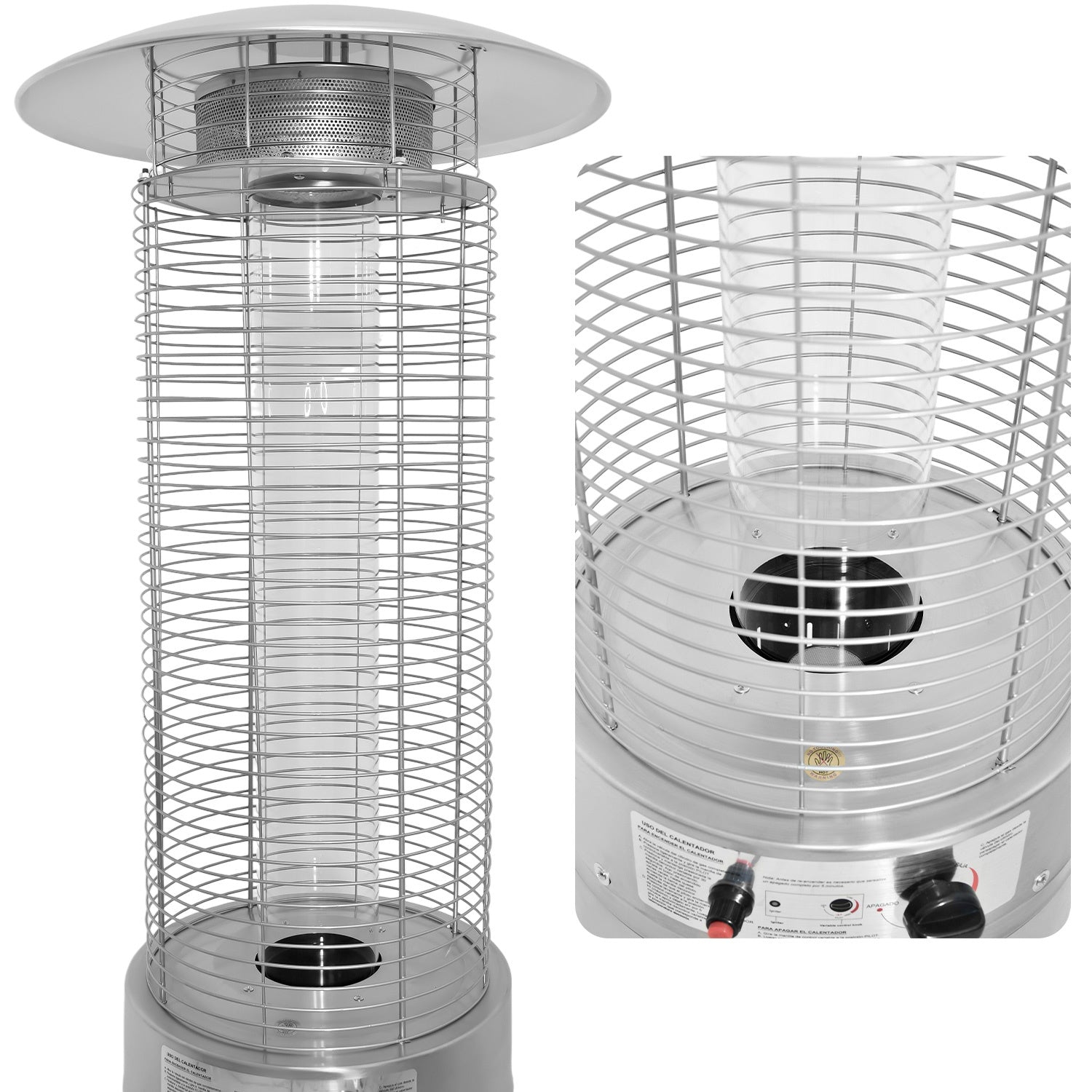 Calefactor Patio Exterior Calenton Torre Gas Lp 1.8m