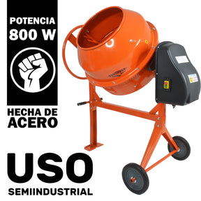Revolvedora De Concreto Electrica 1/2 Saco 160 L 1 Hp