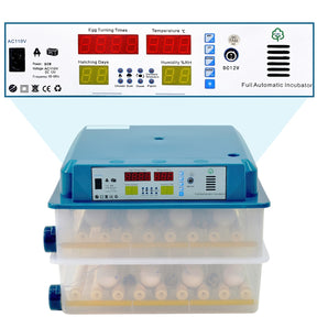 Incubadora Automatica 120 Huevos Aves Pollos + Ovoscopio