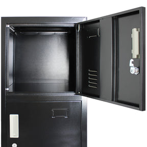 Locker Negro Metalico 5 Puertas Casilleros Oficina Cerradura