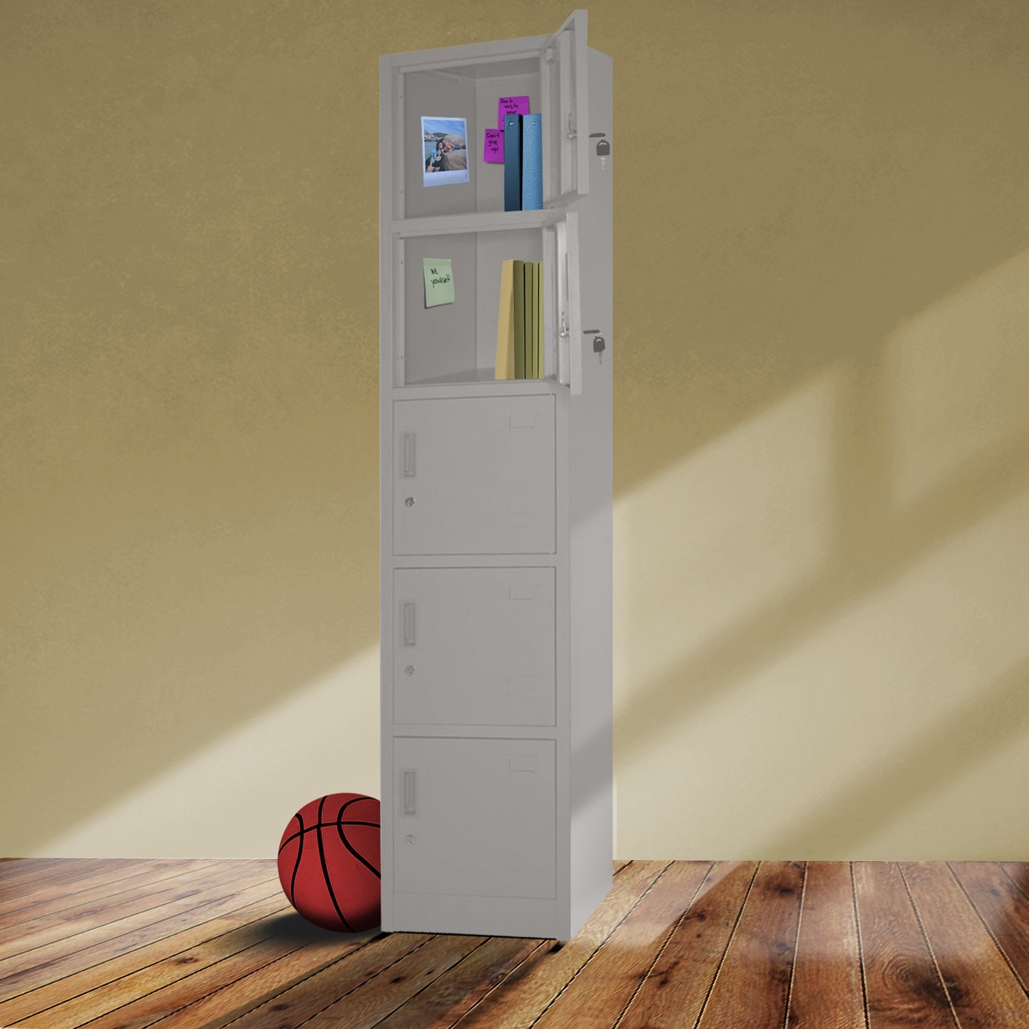 Locker Metalico 1 A 5 Puertas Casillero Chapa 38.5x34x180cm