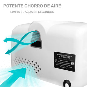 Secador Manos Automatico Alto Rendimiento Bajo Consumo
