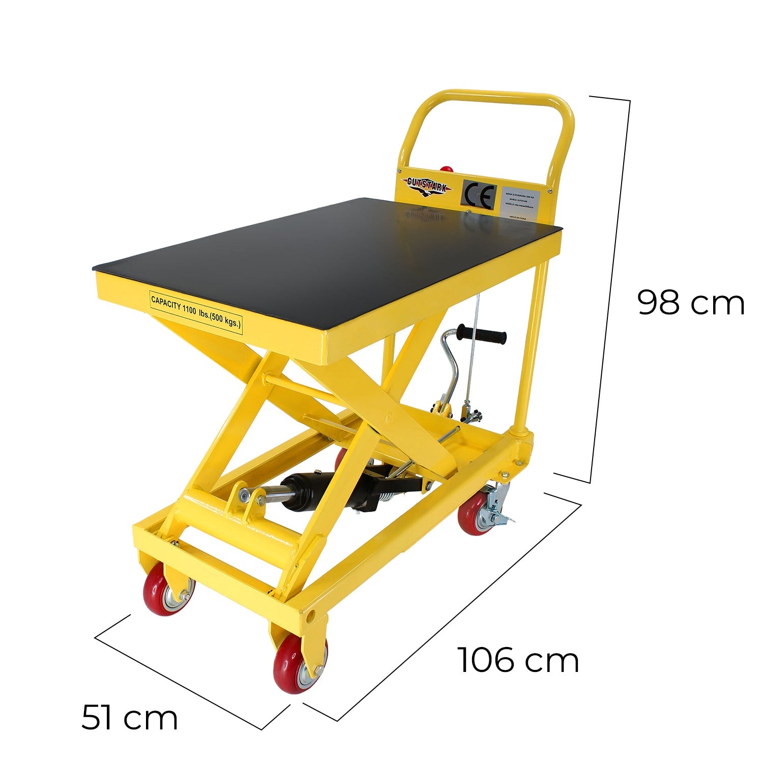 Mesa Elevadora Automotriz Hidraulica 1/2 Ton Antiderrapante