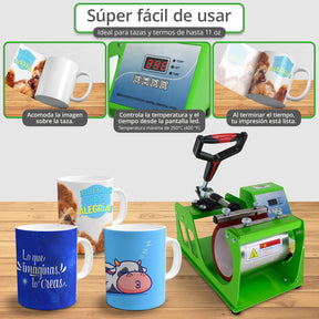 Plancha Sublimacion Tazas Termos Posillo Botellas 11 Oz