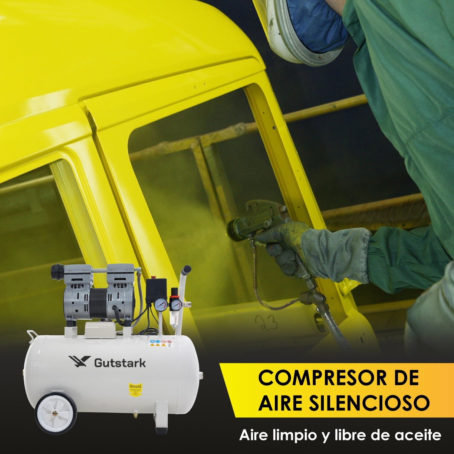 Compresor Aire Electrico Tanque Portatil 50 L 127v 750w 1hp