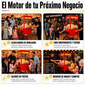 Maquina Palomitas Maiz 8 Oz Palomera Carrito Comercial