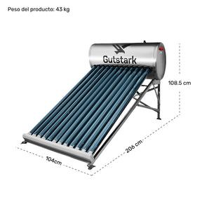Calentador Solar Eco 12 Tubos 150 Litros 5 A 6 Personas