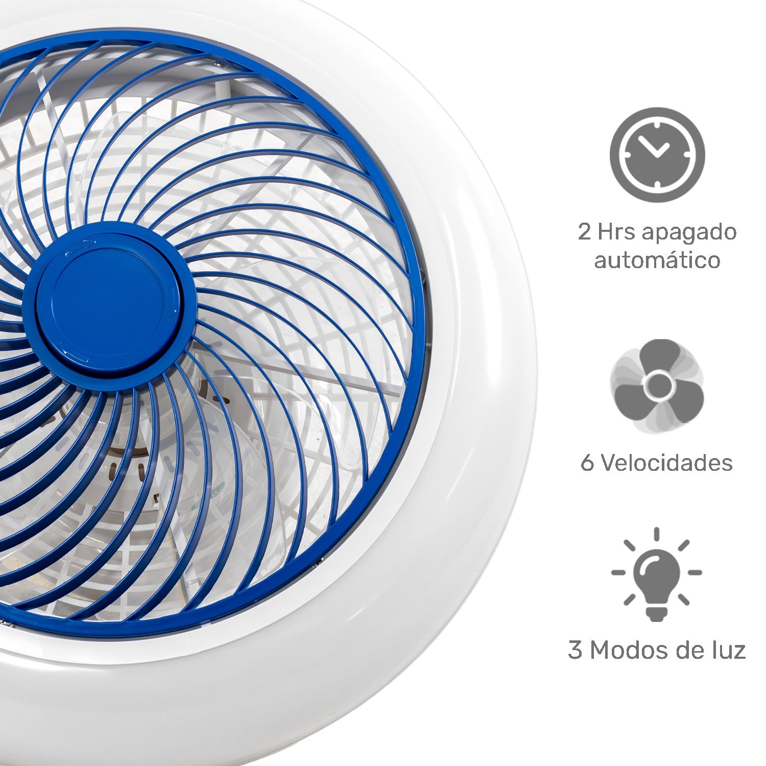 Ventilador Techo Inteligente Lampara Led 18 Control Remoto
