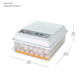 Incubadora Automatica 36 Huevos Aves Pollos + Ovoscopio