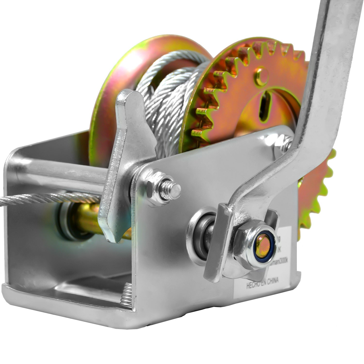 Malacate Winch Con Manivela 300 Kg Cable Acero 6.5m