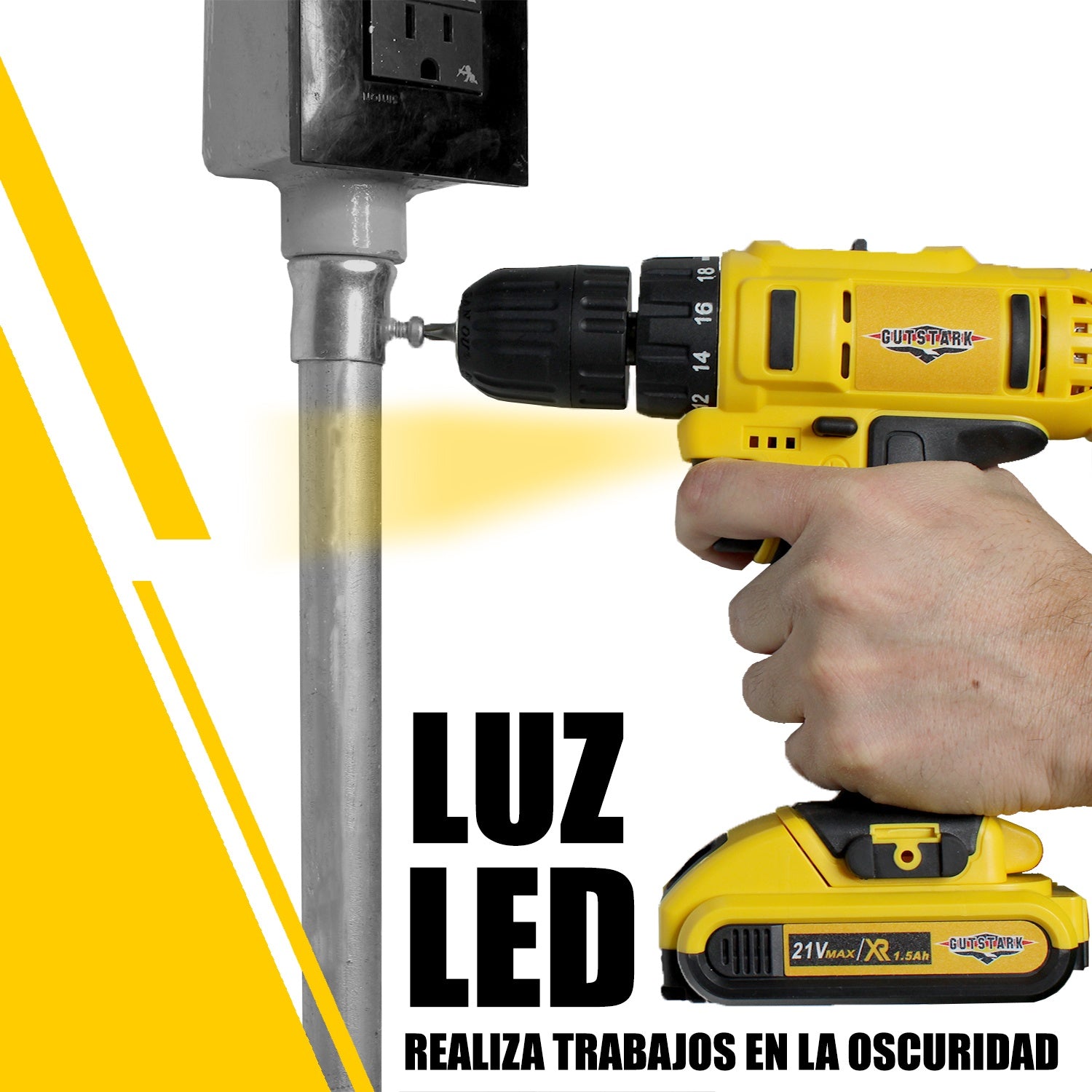 Taladro Desatornillador 3 En 1  Inalambrico 260w 1360 Rpm Kit 20 Accesorios