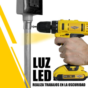 Taladro Desatornillador 3 En 1  Inalambrico 260w 1360 Rpm Kit 20 Accesorios