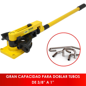 Dobladora Tubo Manual Set 3/8 A 1 Pulgada Industrial