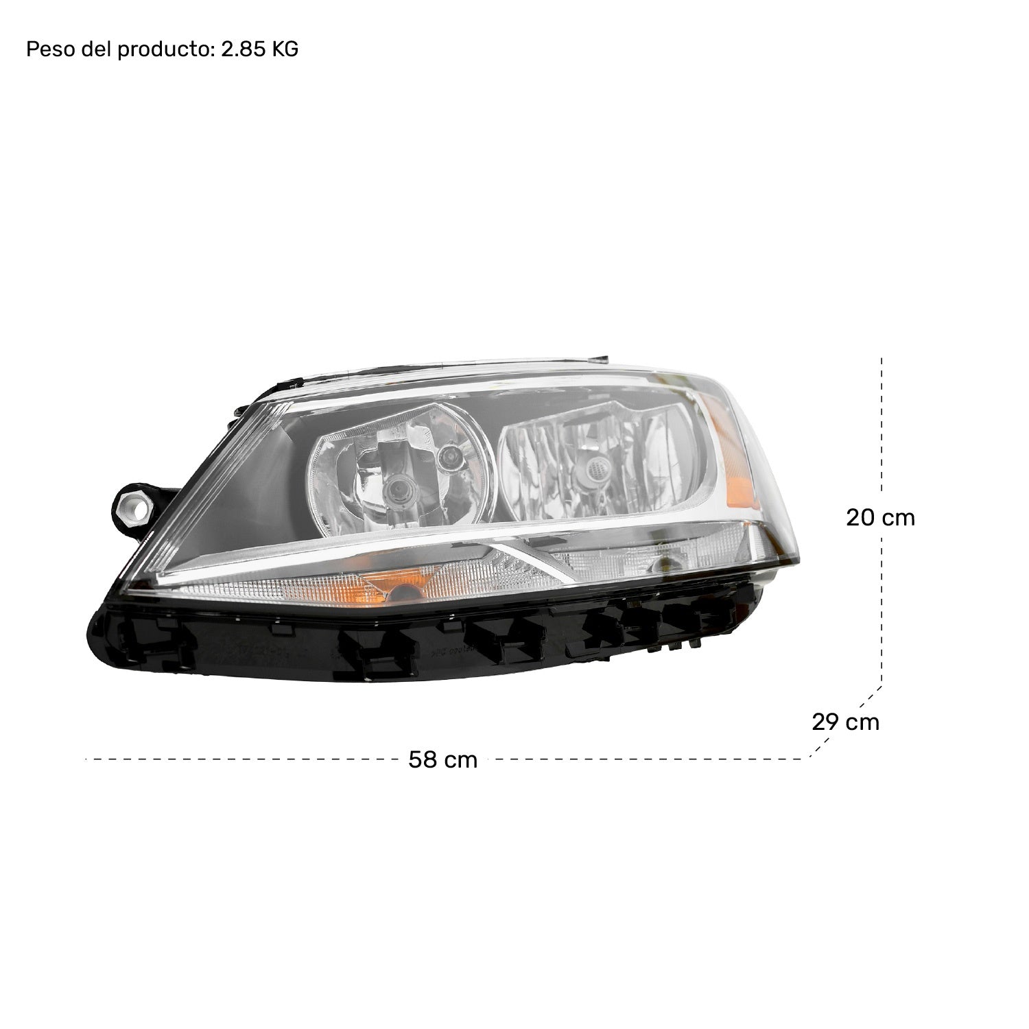 Faro Jetta A6 Der 2010 2012 2013 2014 2015 2016 2017 2018