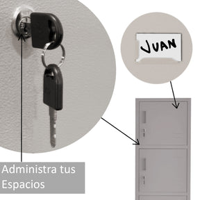 Locker Metalico 1 A 5 Puertas Casillero Chapa 38.5x34x180cm