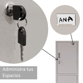Locker Metalico 1 a 4 Puertas Casilleros Chapa 38.5x34x180cm