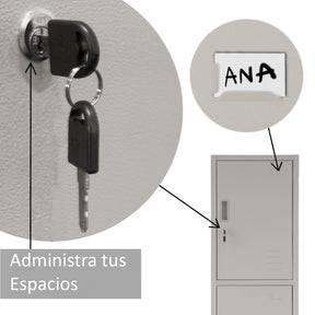 Locker Metalico 3 Puertas Casilleros Oficina Chapa 9x34x180