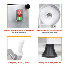 Procesador Rebanador De Alimetos Industrial 550w