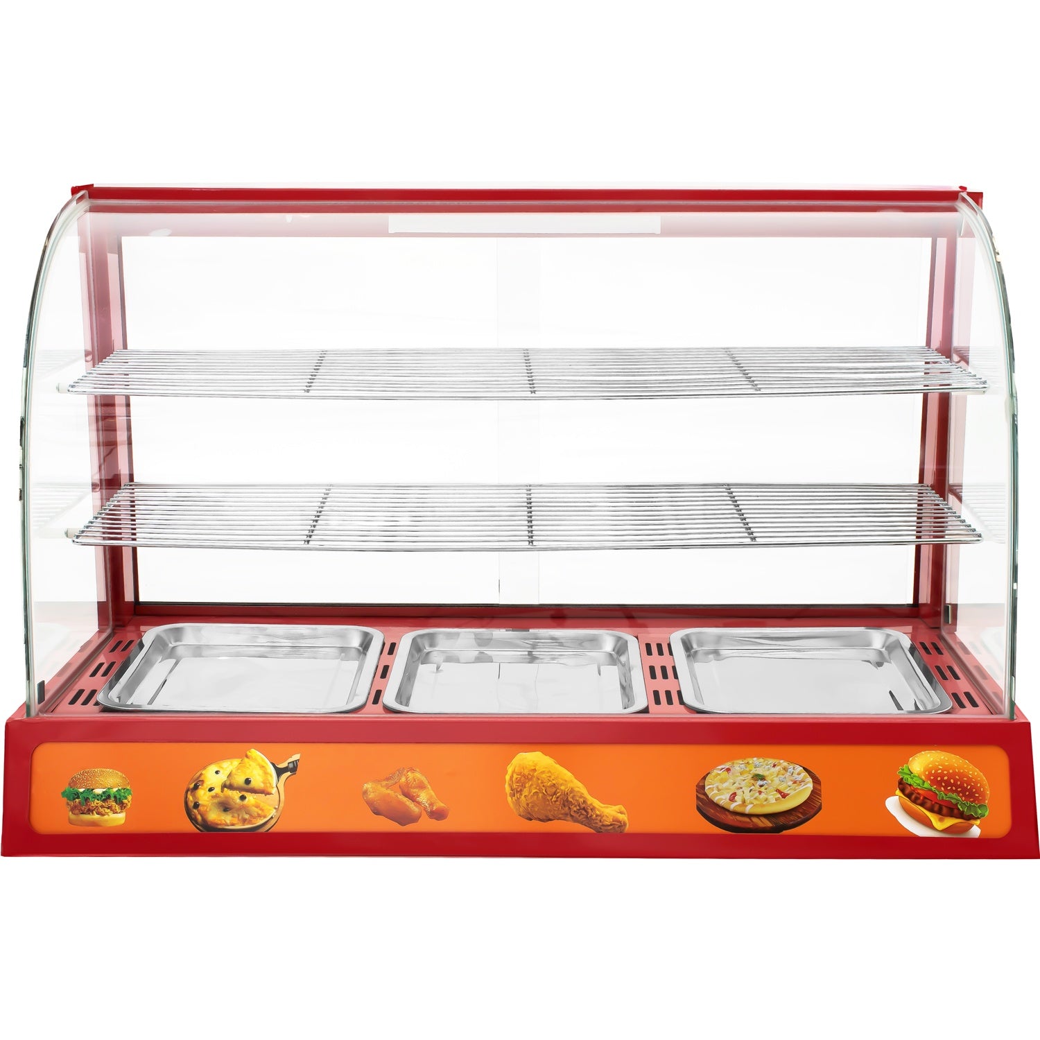 Vitrina Exhibidor Alimentos Calientes Mostrador Cristal
