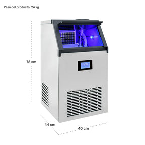 Maquina Fabricadora Hielo Comercial 60 Kg Dia Restaurante Color Plata