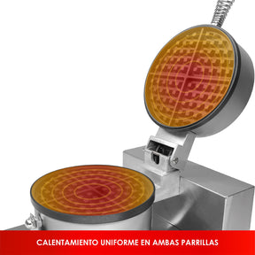 Wafflera Electrica Industrial Antiadherente 1000w 300° C