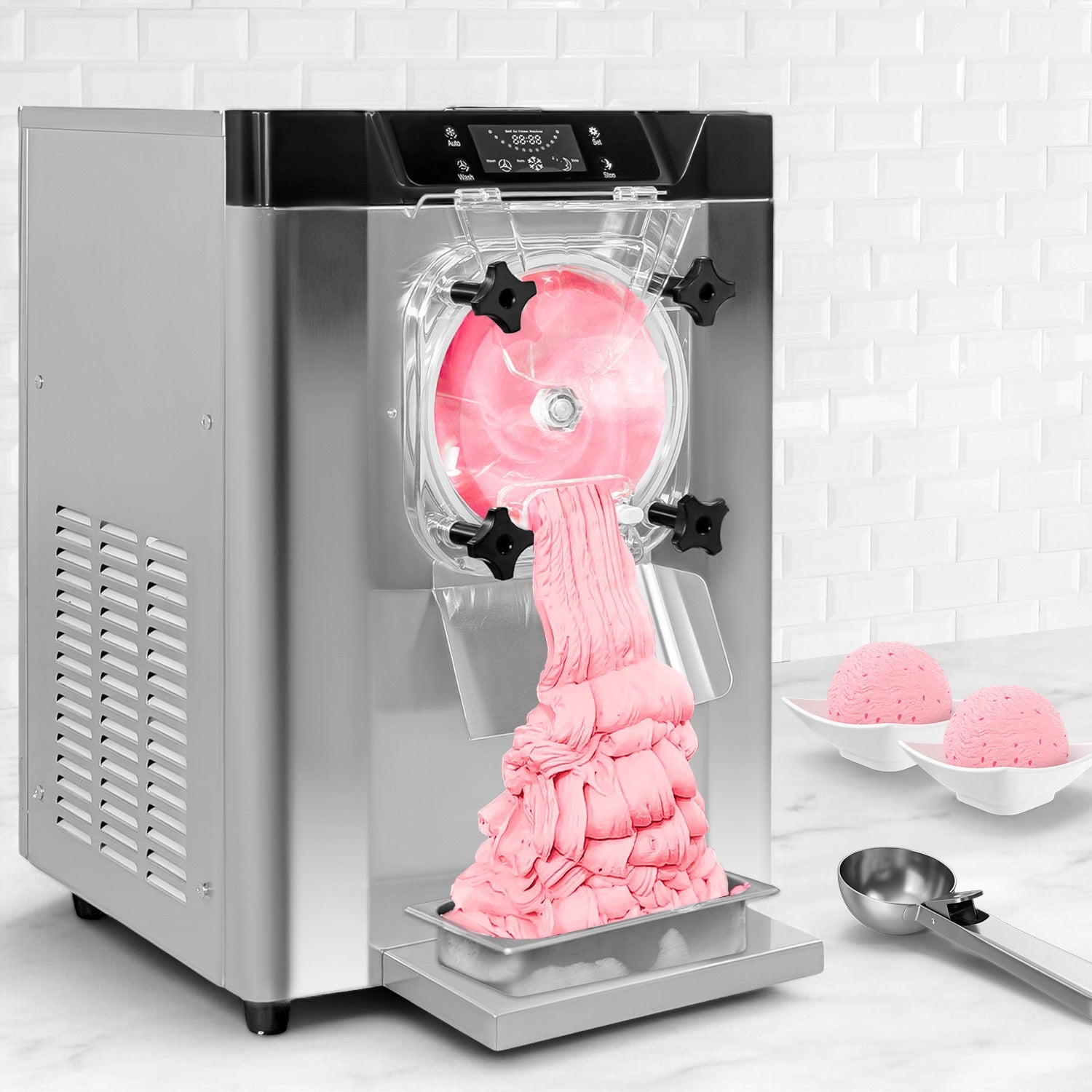 Maquina Helado Nieve Duro Industrial 15l Sobre Mesa 1400w