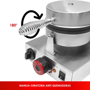 Wafflera Electrica Industrial Antiadherente 1000w 300° C