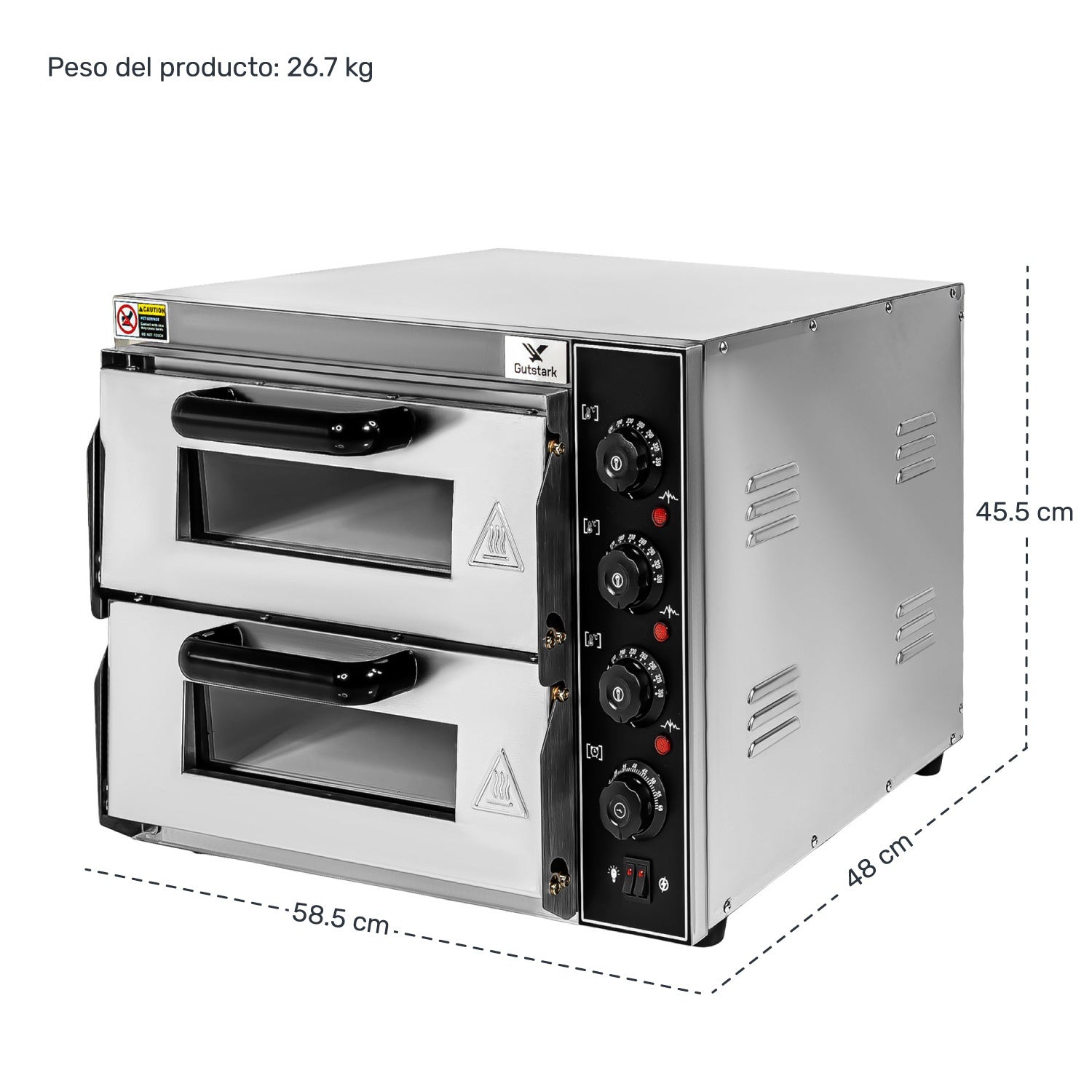 Horno Electrico Industrial Pizza Pan 40 Cm 300w 350°c