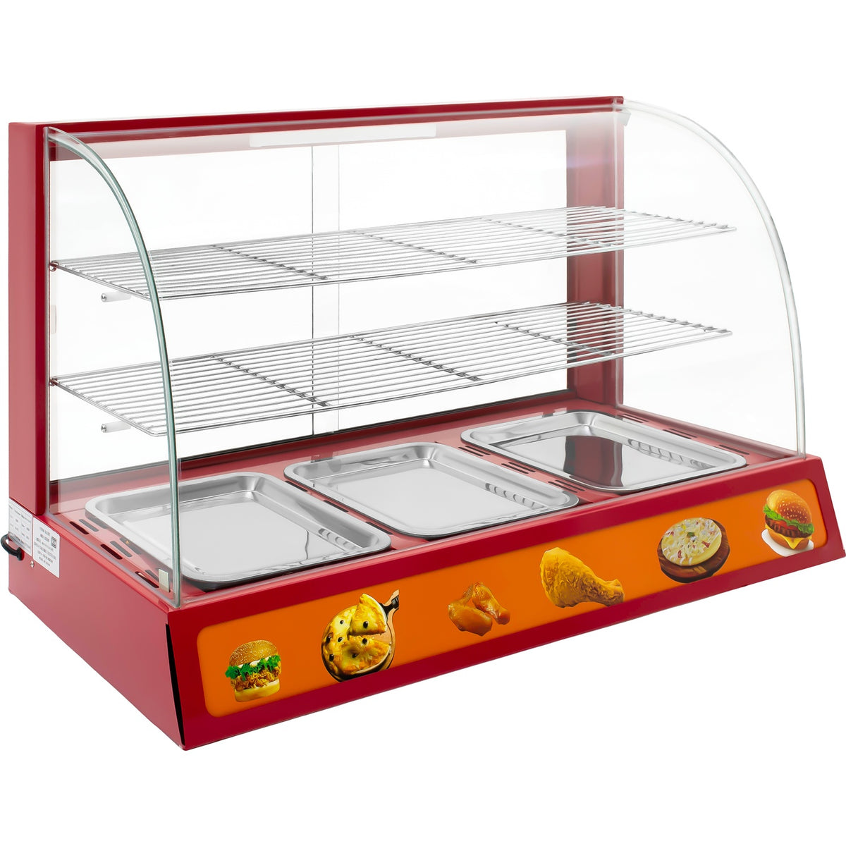 Vitrina Exhibidor Alimentos Calientes Mostrador Cristal
