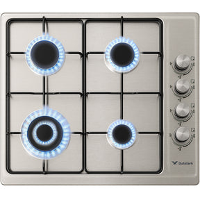 Parrilla A Gas Lp Y Natural 4 Quemadores 58.5 X 50.5 X 9 Cm