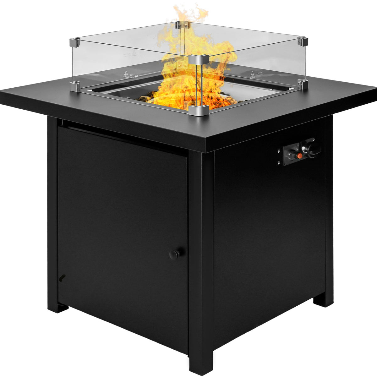 Hoguera Fogata Mesa Calentador Gas Propano 71x71 C/ Cristal