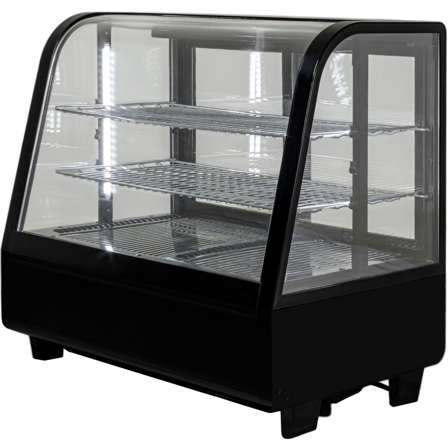 Vitrina Gutstark 110V Refrigerador Sobre Mostardor Vidrio Templado Curvo
