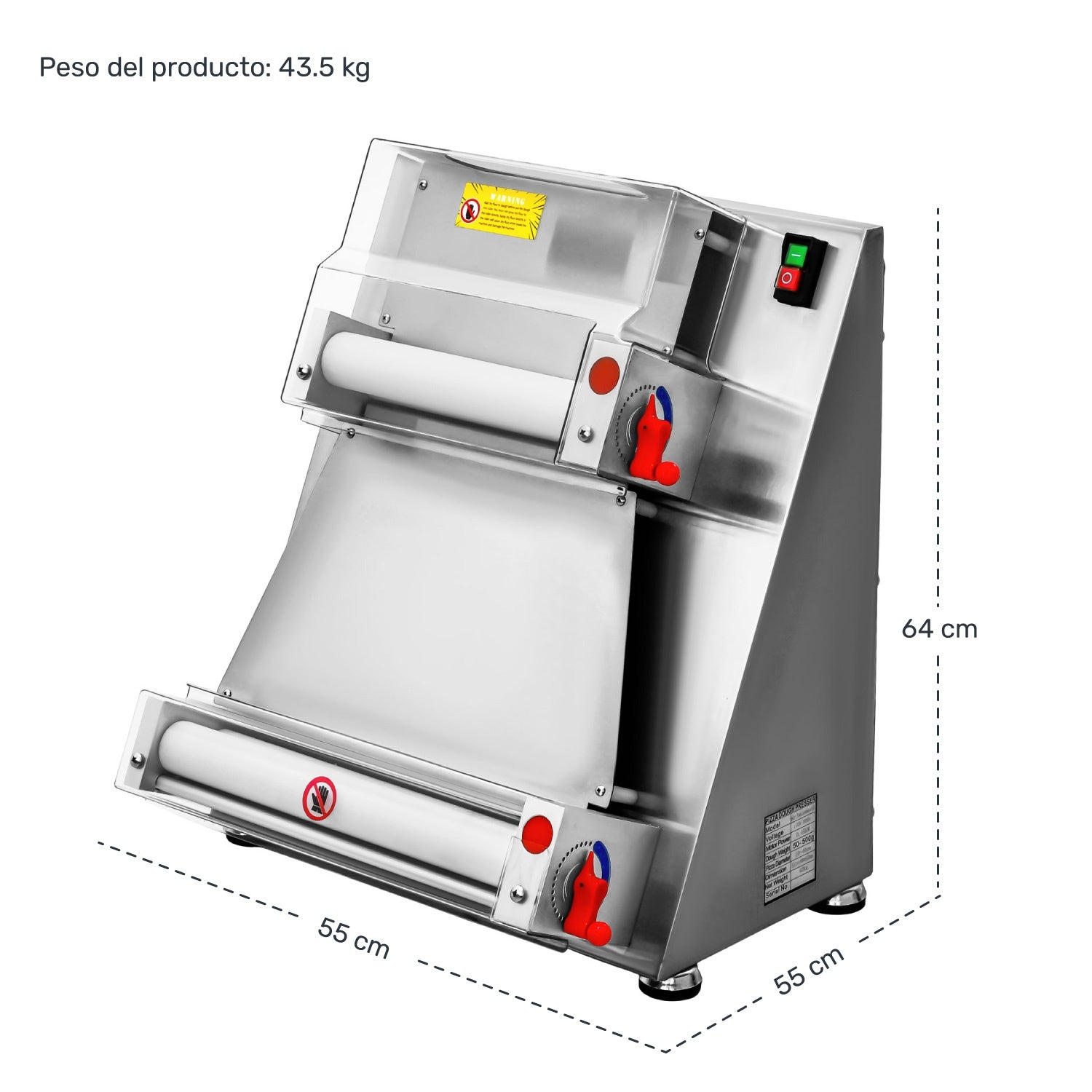 Laminadora De Masa Automatica 40cm Harina Pizza Comercial