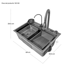 Tarja Fregadero Cocina Accesorios Premium 68x44.5x24.5cm