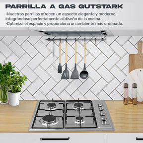 Parrilla A Gas Lp Y Natural 4 Quemadores 58.5 X 50.5 X 9 Cm