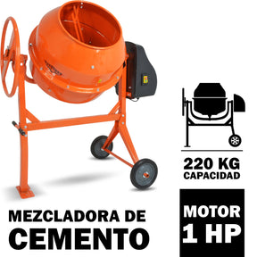 Revolvedora De Concreto Electrica 1/2 Saco 160 L 1 Hp